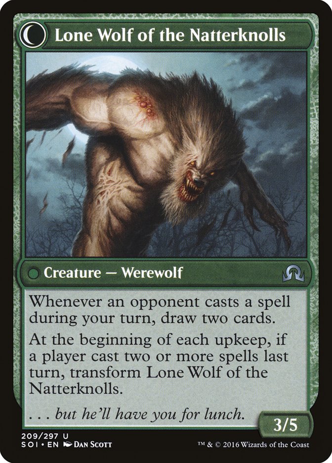 Hermit of the Natterknolls // Lone Wolf of the Natterknolls [Shadows o