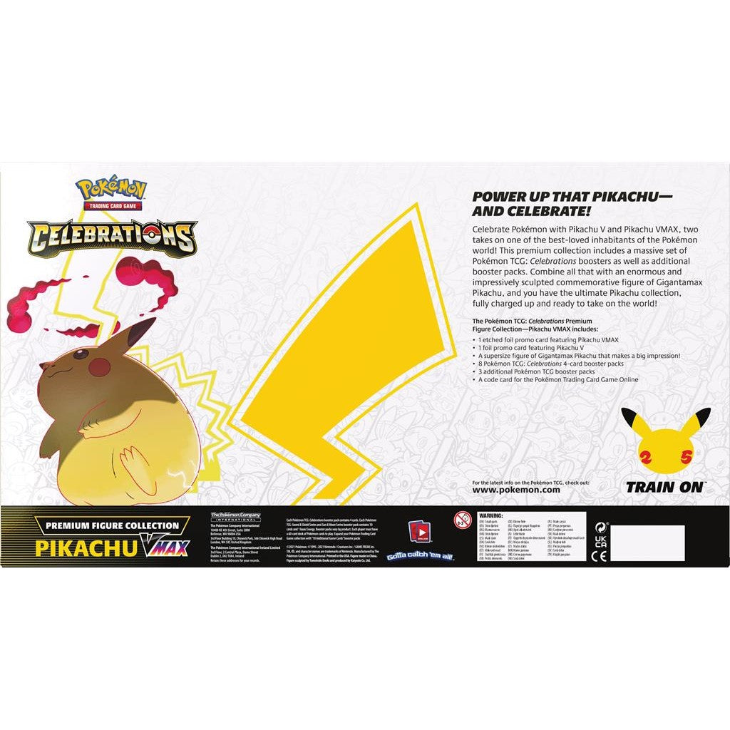 POKEMON CELEBRATIONS high quality 25TH ANNIVERSARY FIGURE VMAX SEALED BOX TCG PIKACHU PACKS