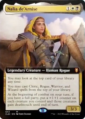 Nalia de'Arnise (Extended Art) [Commander Legends: Battle for Baldur's Nalia de'Arnise (Extended Art) [Commander Legends: Battle for Baldur's
