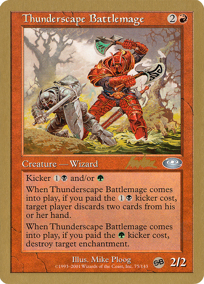 Thunderscape Battlemage (Brian Kibler) (SB) [World Championship Decks Thunderscape Battlemage (Brian Kibler) (SB) [World Championship Decks