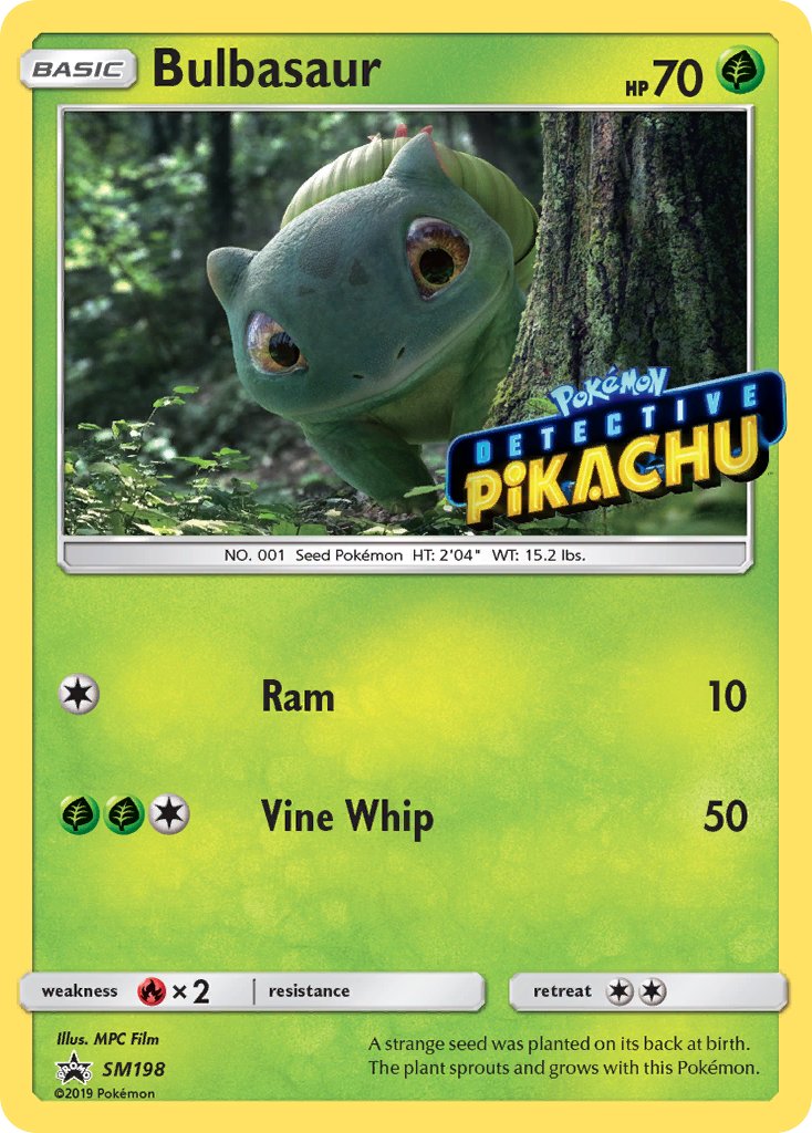 Bulbasaur (SM198) (Detective Pikachu Stamped) [Sun & Moon: Black Star