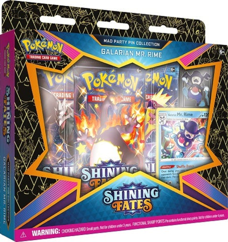 Shining Fates Mad Party Pin Collection - Galarian Mr. Rime [3 Booster packs]