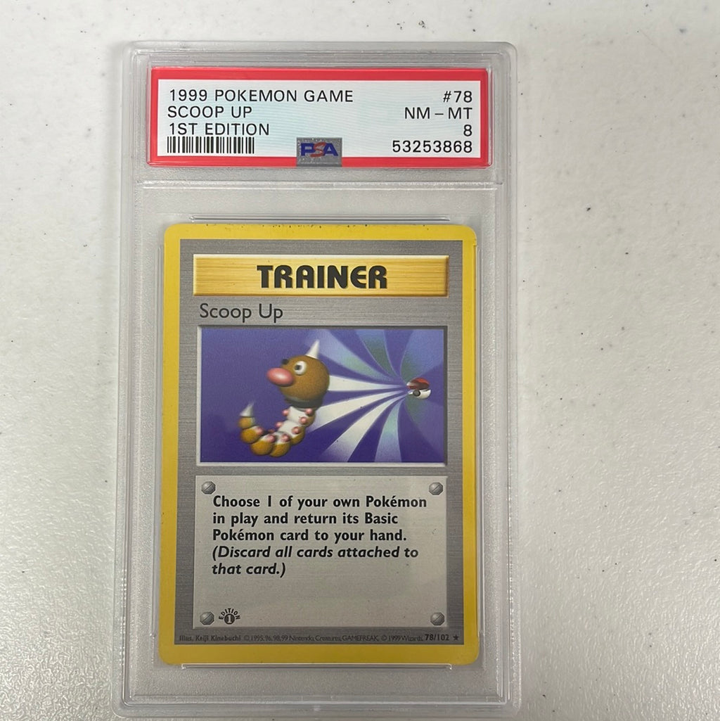 PSA 8 NM - MT - Scoop Up 78/102 1st Edition Base Set Shadowless Pokemo PSA 8 NM - MT - Scoop Up 78/102 1st Edition Base Set Shadowless Pokemo
