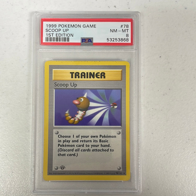 PSA 8 NM - MT - Scoop Up 78/102 1st Edition Base Set Shadowless Pokemon