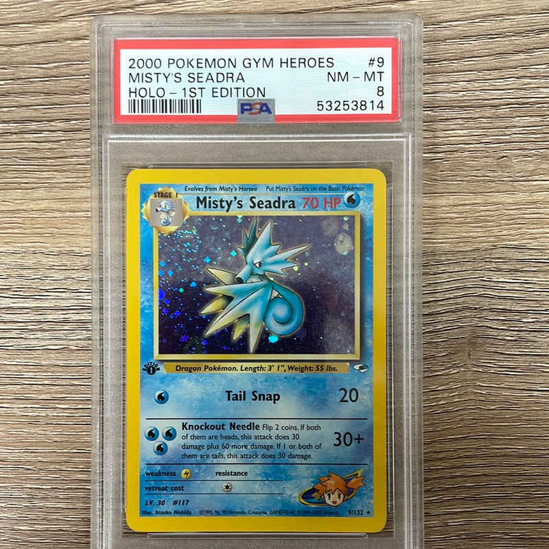 1995 seadra pokemon card value PSA 8 NM - MT