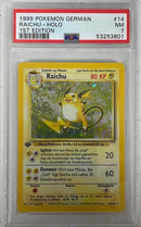 PSA 7 NM - Raichu 14/102 1st Edition German Base Set Pokemon Holo