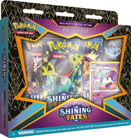 Shining Fates Mad Party Pin Collection - Polteageist [3 Booster packs]