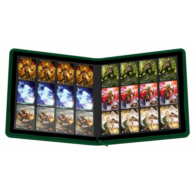 Ultimate Guard Green Zipfolio Xenoskin 480 Quadrow (24 Pocket Playset Binder)